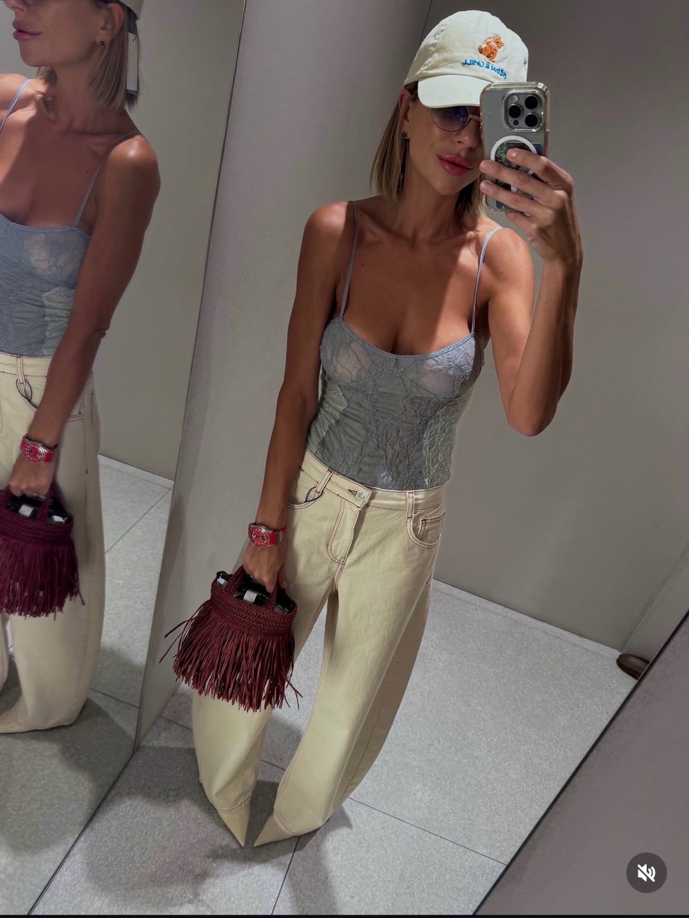 ZARA Gray Combination Bodysuit with Straps NWT❗️